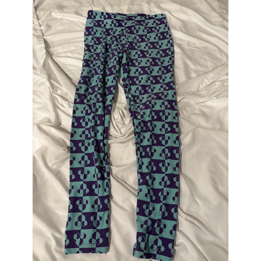 Disney Lularoe OS Leggings Turquoise Purple Minnie